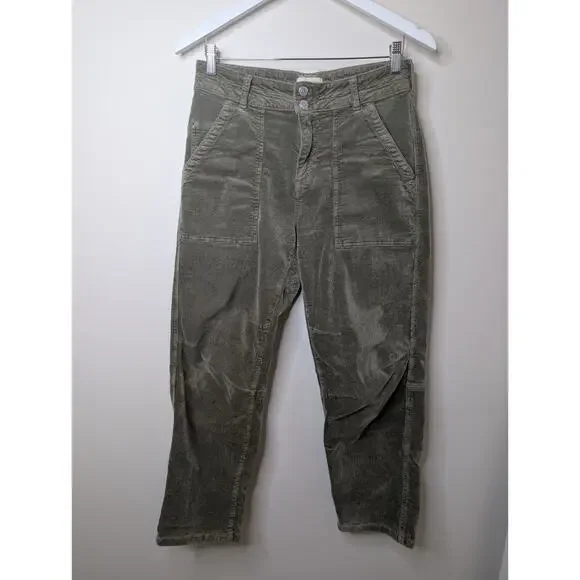 PILCRO The Wanderer Relaxed-Leg Corduroy Pants Women's Size 27 Sahara - Picture 2 of 12